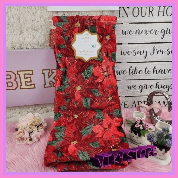 NWT Happy Holidays Plush Foil Throw 50"x60" Festive & Cozy #7215 💖 NWT - Picture 4 of 4